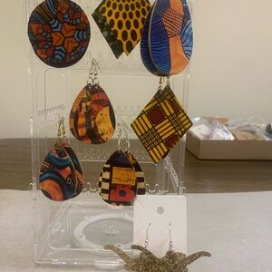 Colorful Patterned Earrings Set